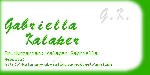gabriella kalaper business card